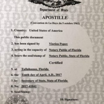 Apostille of Birth Certificate
